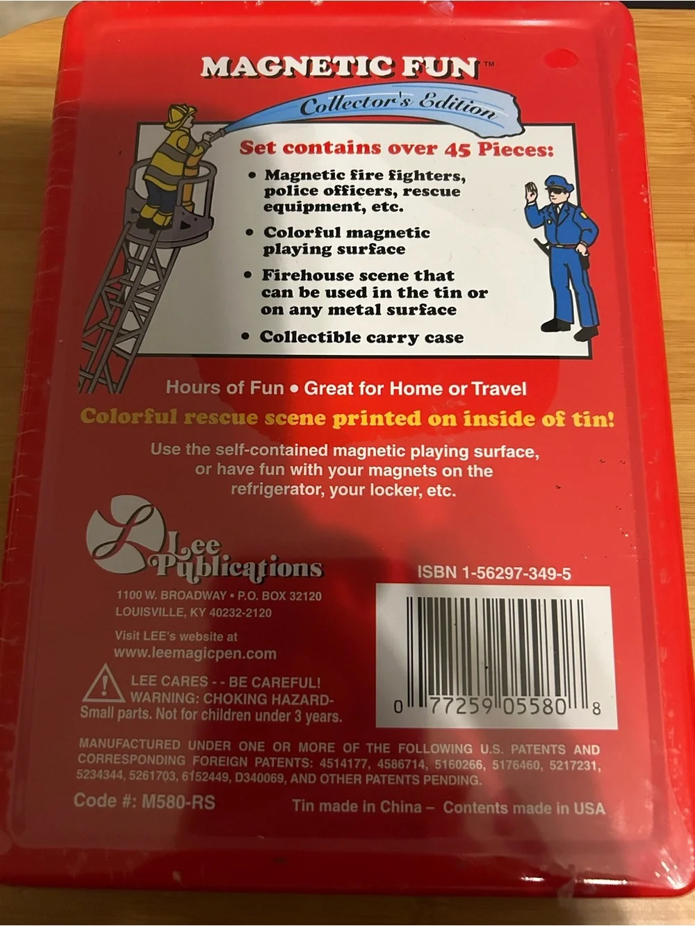 2 fire department toys: nwt magnetic set & 9 piece chunky puzzle. Great for kids